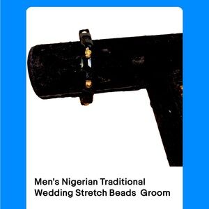 Men's Stretch Beads Black & Gold